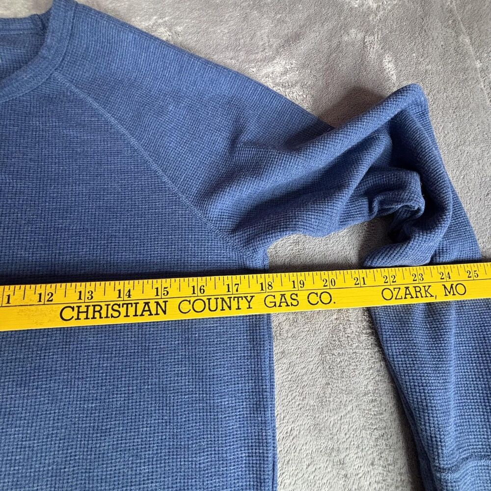 Mack Weldon Mens Small Blue Thermal Tagless Raglan Long Sleeve Crew Shirt - Picture 8 of 14